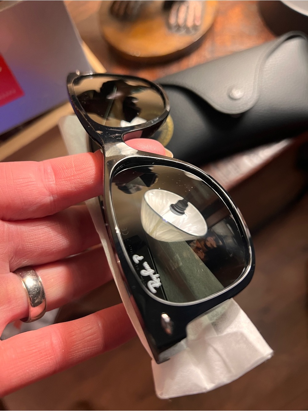 Ray-Ban Black Men's Sunglasses with Dark Lenses